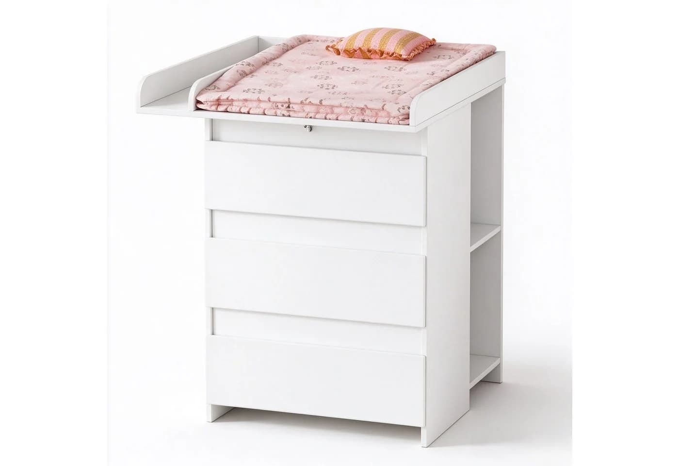 PEALOV Wickelkommode mit abnehmbarem Aufsatz, 3 Schubladen, Weiß - Bild 3