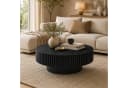 PEALOV Couchtisch Schwarz Braun Holzoptik Rillenoptik Bild 2