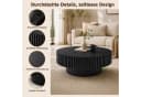 PEALOV Couchtisch Schwarz Braun Holzoptik Rillenoptik Bild 5