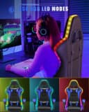 Gywowken Gaming-Stuhl mit LED - Ergonomisch - 90-155° Rückenlehne - Blau Bild 3