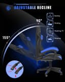 Gywowken Gaming-Stuhl mit LED - Ergonomisch - 90-155° Rückenlehne - Blau Bild 4