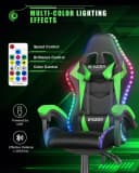 Gywowken Gaming-Stuhl mit LED Grün Ergonomisch Bild 1