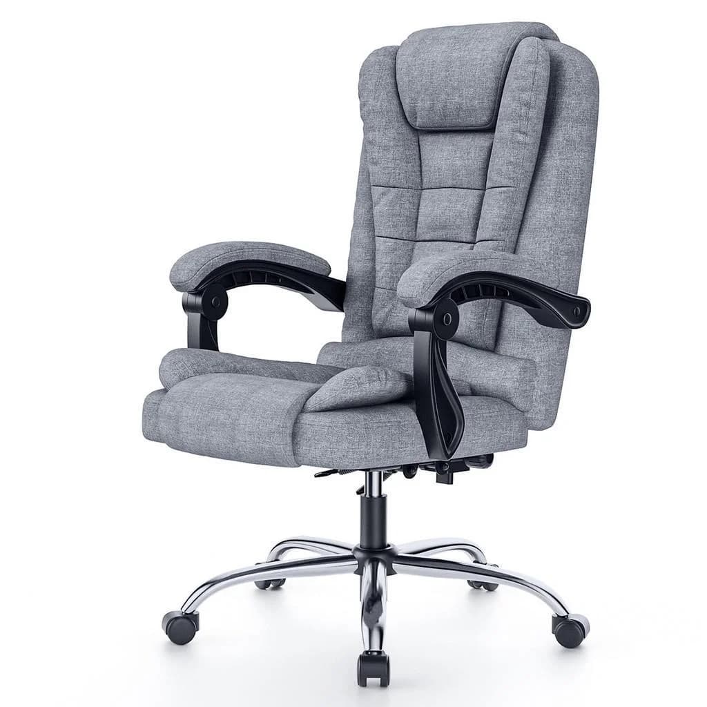 Rattantree Bürodrehstuhl Grau Metall Ergonomisch Verstellbar