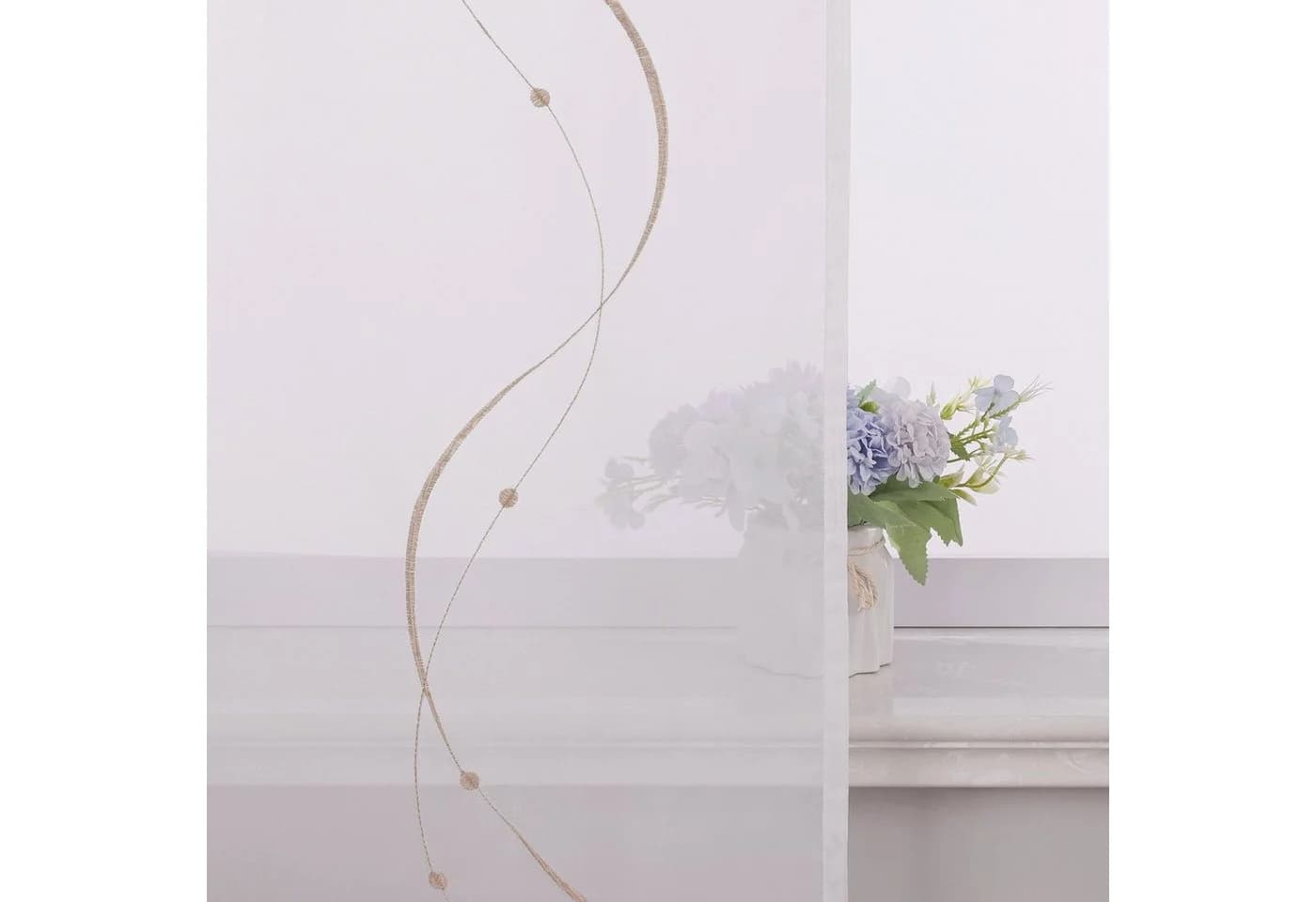 Joyswahl Schiebegardine 2 St. Transparent Voile Wohnzimmer - Bild 4