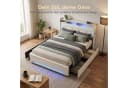 Patbrela Polsterbett Beige mit LED, Steckdose & 4 Schubladen Bild 5