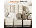 Patbrela Polsterbett Beige Samt 3-fach höhenverstellbar Bild 1