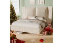 Patbrela Polsterbett Wingback Cordstoff Grau Beige Bild 2