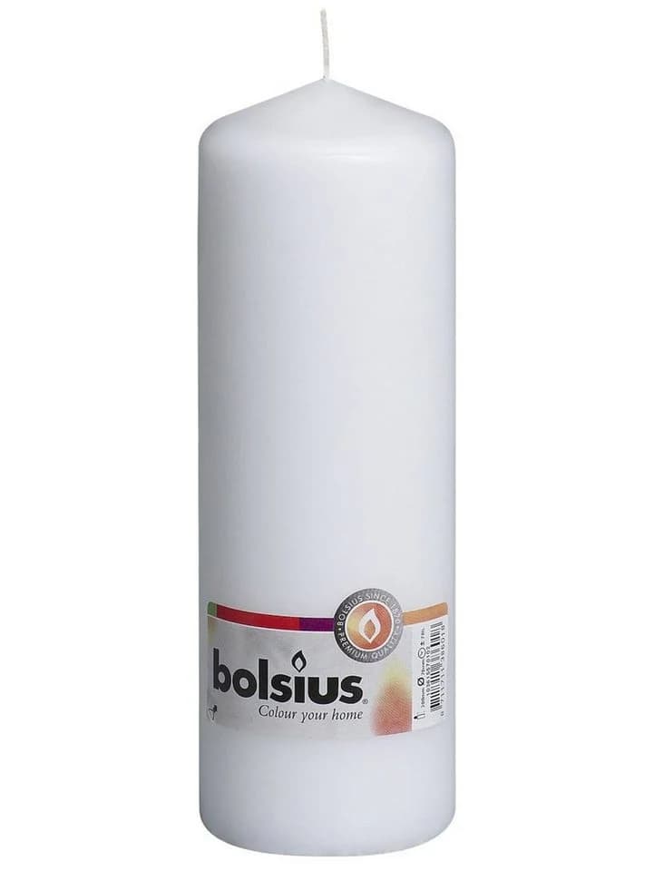Bolsius Stumpenkerze Weiß