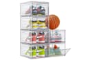 POPOLIC Schuhboxen Stapelbar Transparent Kunststoff 6 Stück Bild 2
