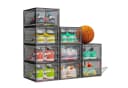 POPOLIC Schuhkiste 9er-Set Transparent Stapelbar Hartplastik Bild 2