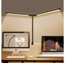 POPOLIC LED Schreibtischlampe Doppelkopf Dimmbar Augenschutz Bild 2