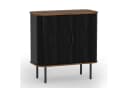FiveWillowise Sideboard Schwarz/Natur Mid-Century Rollladen Bild 2