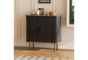 FiveWillowise Sideboard Schwarz/Natur Mid-Century Rollladen Bild 3