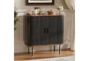 FiveWillowise Sideboard Schwarz/Natur Mid-Century Rollladen Bild 4