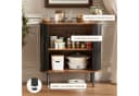 FiveWillowise Sideboard Schwarz/Natur Mid-Century Rollladen Bild 5
