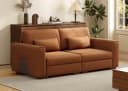 oleyluckidea Big-Sofa 3-Sitzer Lederoptik Weich Gepolstert Mit Armlehnen Modern Bild 2