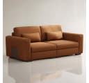 oleyluckidea Big-Sofa 3-Sitzer Lederoptik Weich Gepolstert Mit Armlehnen Modern Bild 3