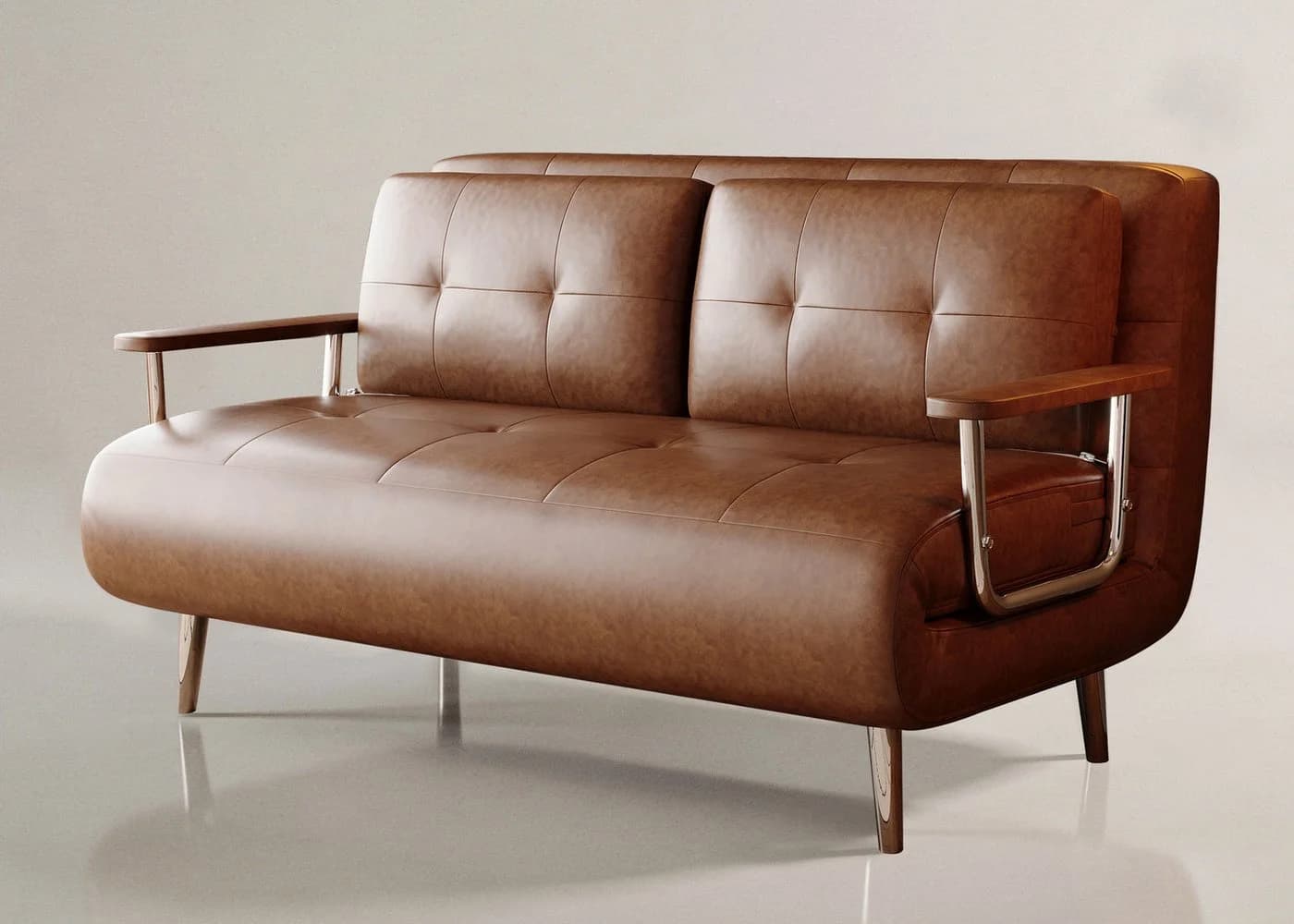 oleyluckidea Schlafsofa Modernes Sofa mit Schlaffunktion und Metallfüßen - Bild 2