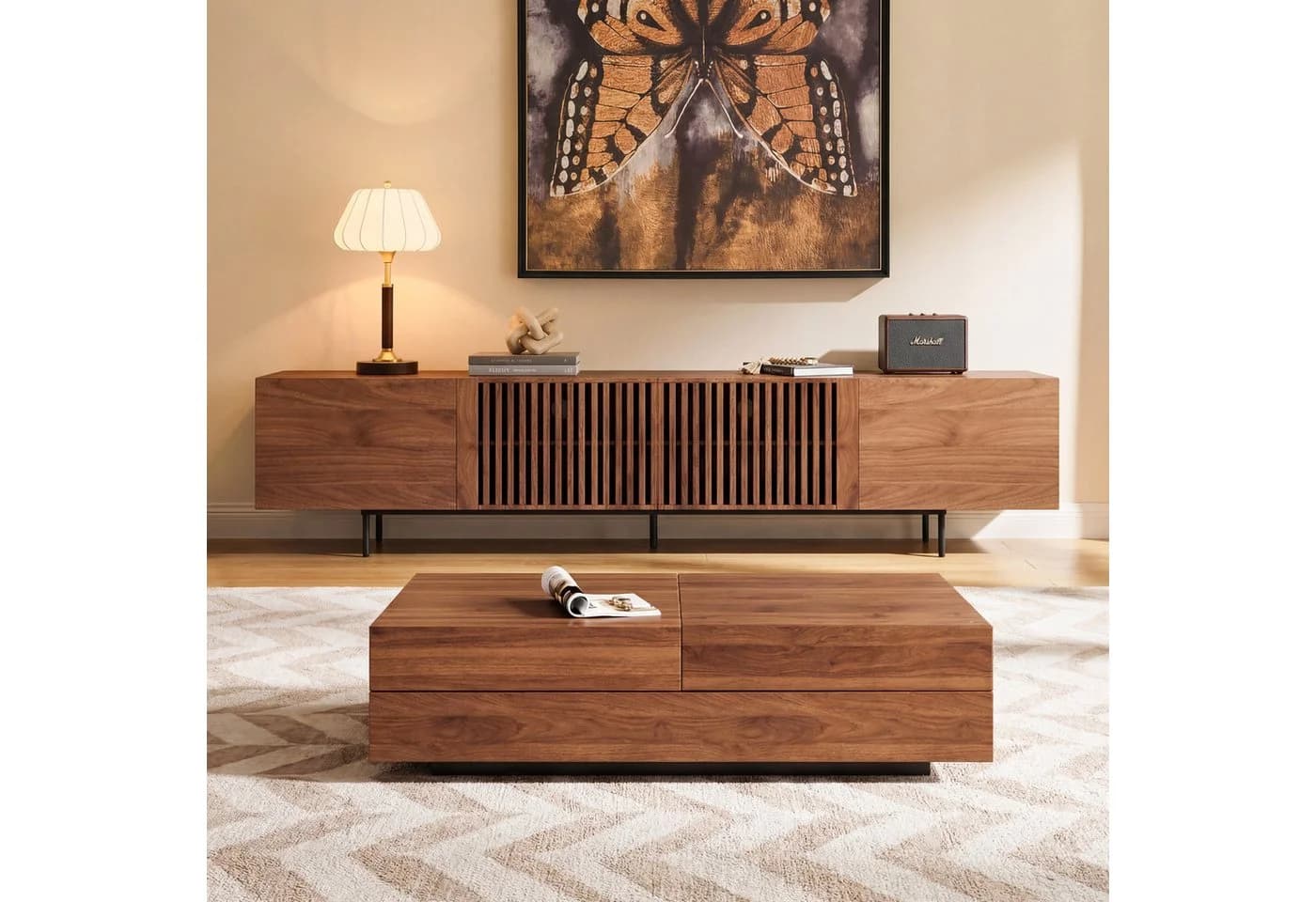 Oleyluckidea TV-Schrank Nussbaum 180/240 cm mit Stauraum - Bild 3