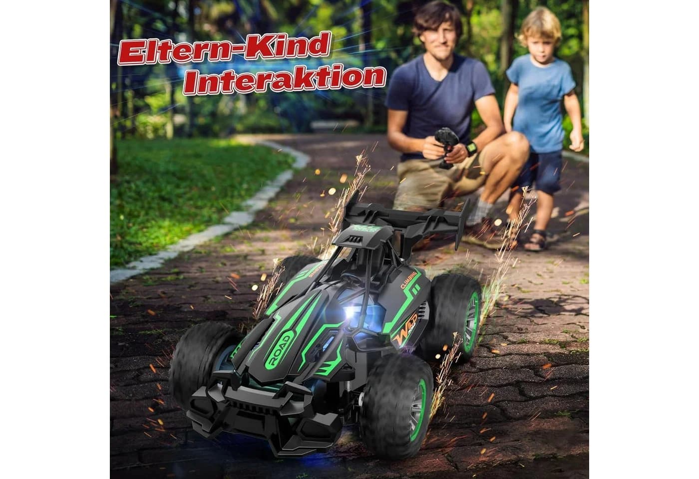 POPOLIC RC-Auto Ferngesteuertes Auto 2.4GHz 20+KM/H RC Auto 2WD All Terrain Off-Road