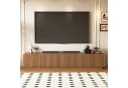 oleyluckidea TV-Schrank TV Board mit Lamellentüren Braun Bild 1