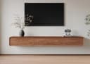 oleyluckidea TV-Schrank Moderner Walnuss TV Board mit 3 Schubladen Bild 2