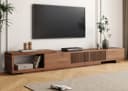 oleyluckidea TV-Schrank Mid-Century Schwarz Braun Bild 2