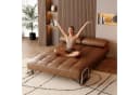 oleyluckidea Schlafsofa Lederoptik 2-Sitzer Braun Bild 4