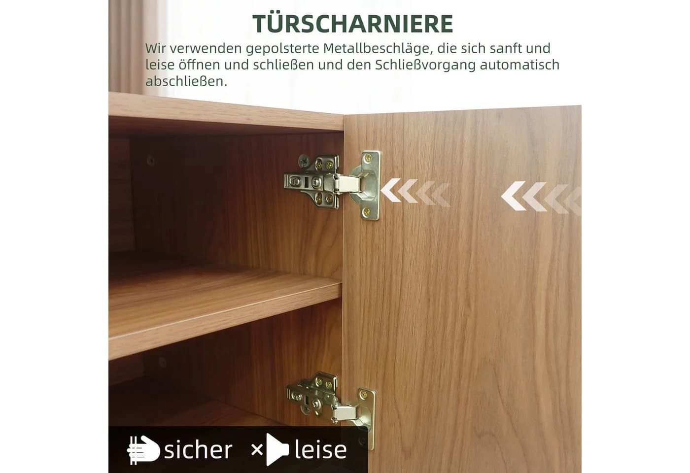 oleyluckidea TV-Schrank Modern Nussbaum 180/240 cm - Bild 5