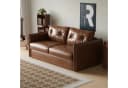 oleyluckidea Schlafsofa 3-in-1 braun Lederoptik mit Matratze Bild 1