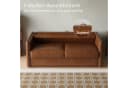 oleyluckidea Schlafsofa 3-in-1 braun Lederoptik mit Matratze Bild 3