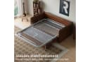 oleyluckidea Schlafsofa 3-in-1 braun Lederoptik mit Matratze Bild 4