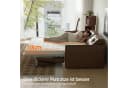 oleyluckidea Schlafsofa 3-in-1 braun Lederoptik mit Matratze Bild 5