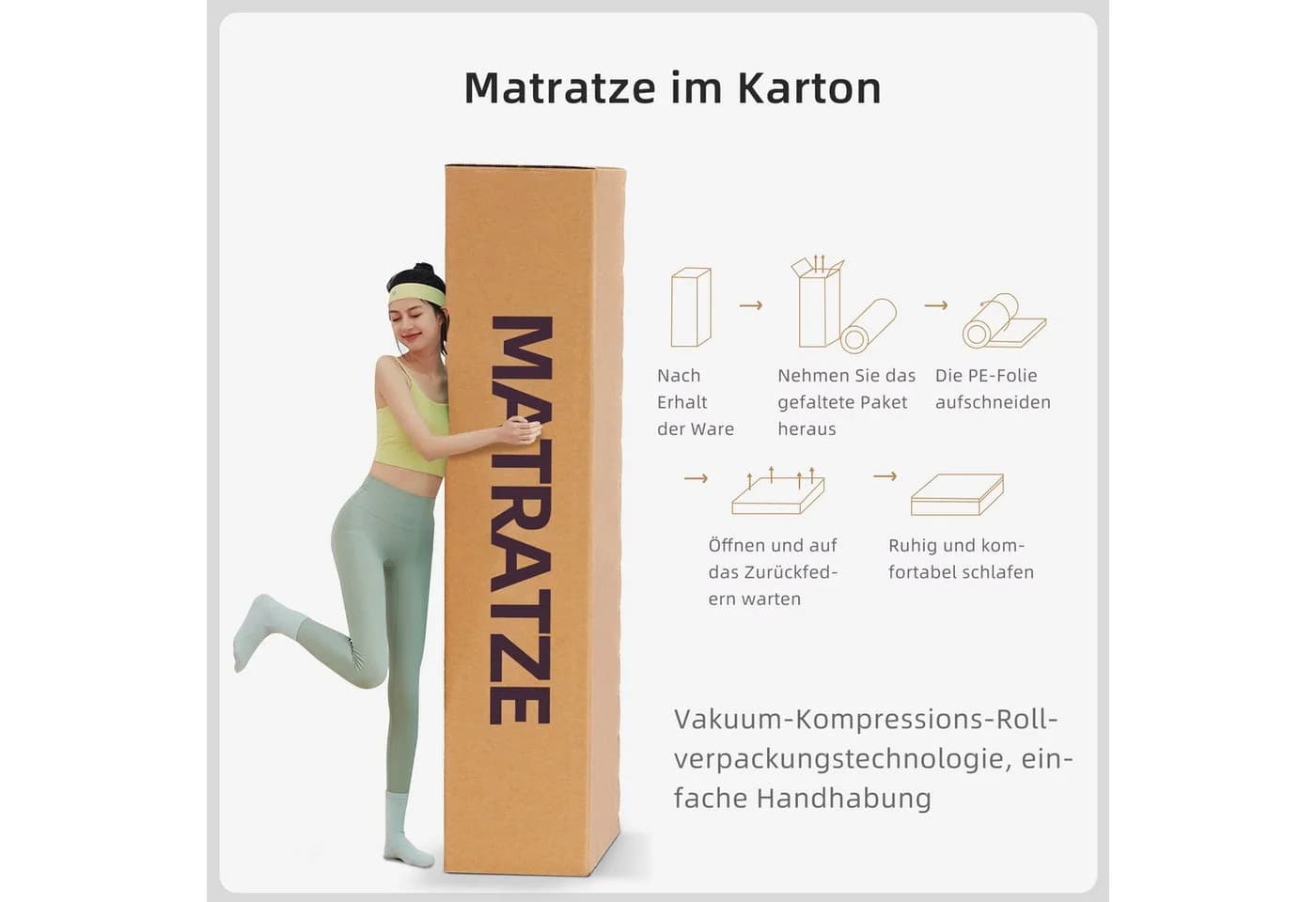 Oleyluckidea Taschenfederkernmatratze 25 cm Höhe - Bild 5