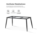 oleyluckidea Esstisch Weiß Stein Karbonstahl Modern Bild 5