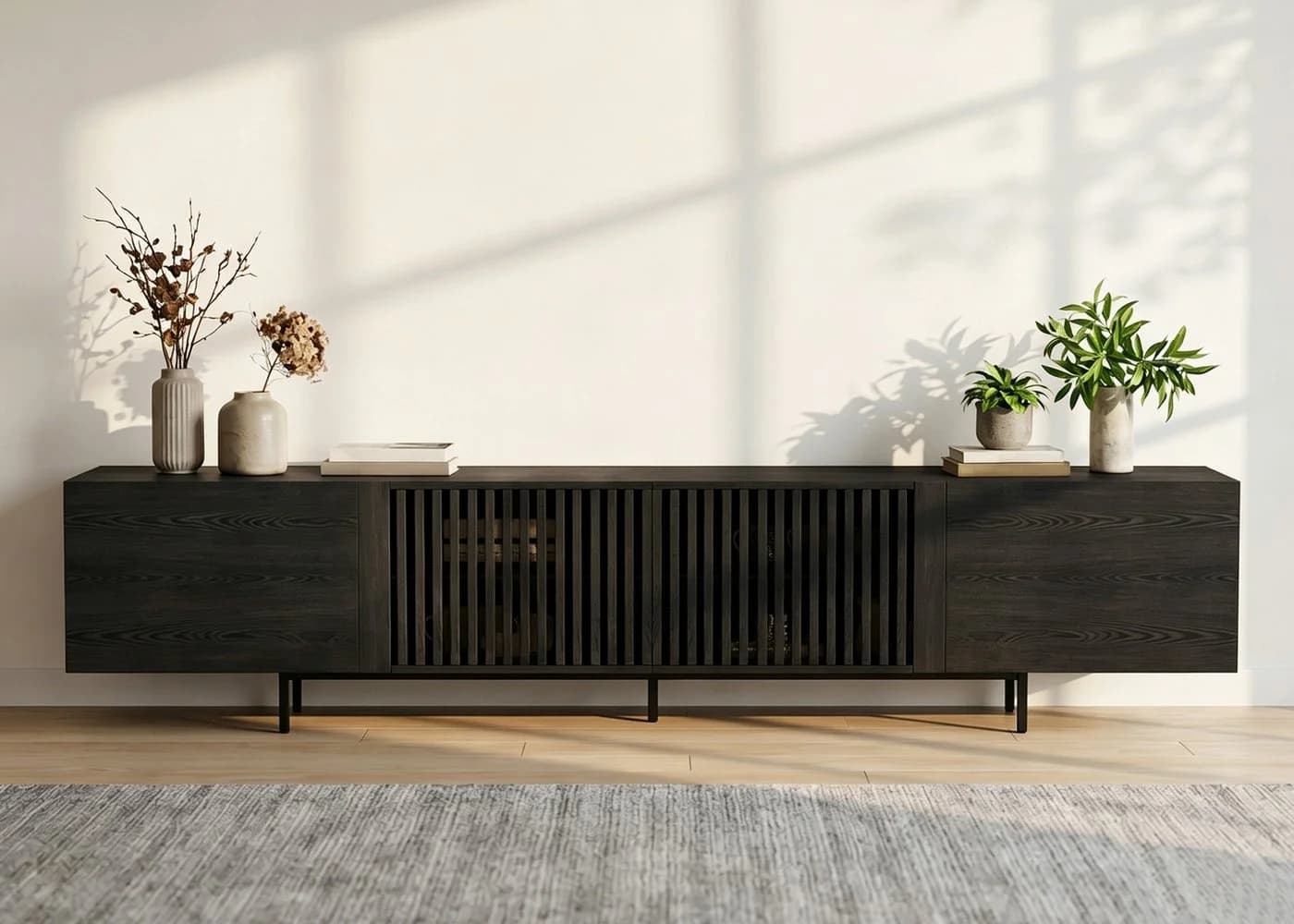 oleyluckidea TV-Schrank Mid-Century Walnuss mit Stauraum - Bild 2