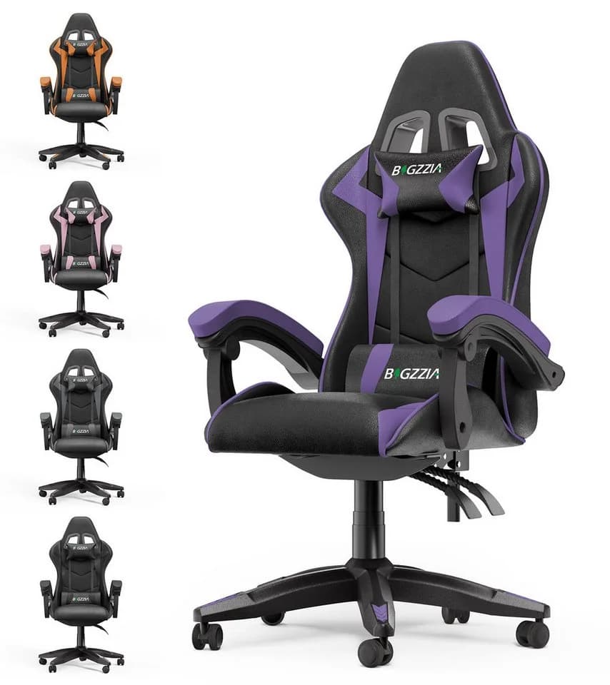 Gywowken Gaming-Stuhl Ergonomisch Lila Höhenverstellbar - Bild 2
