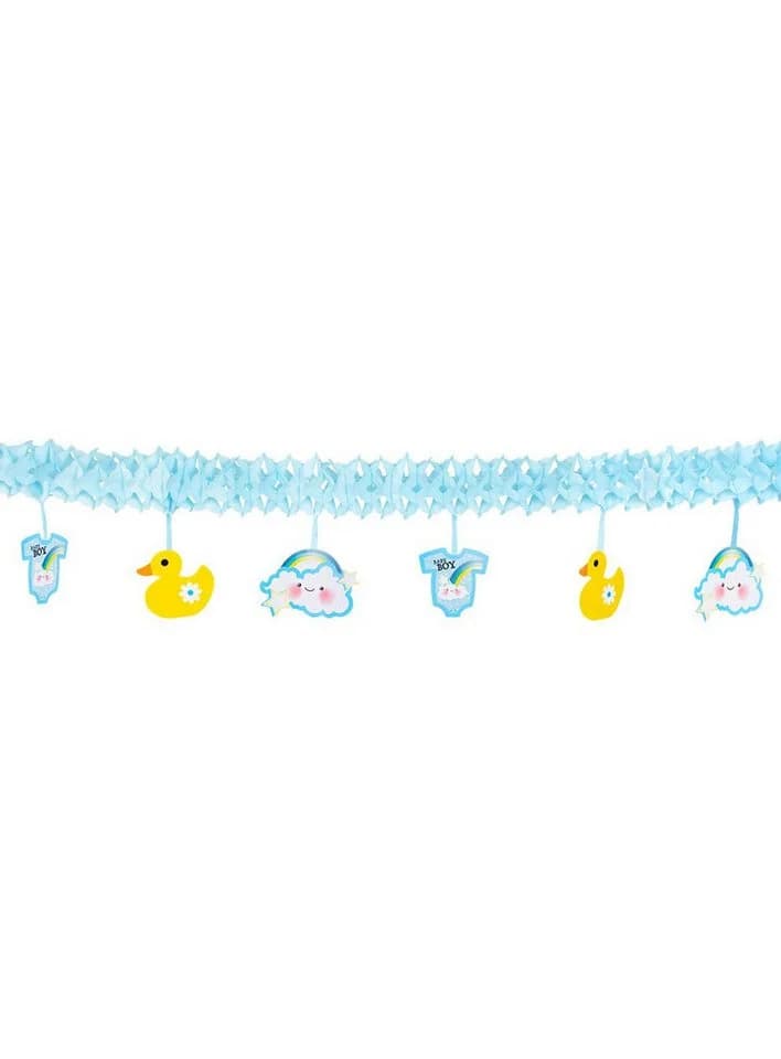 Boland Baby Boy Girlande 4 m Blau Papier - Bild 2