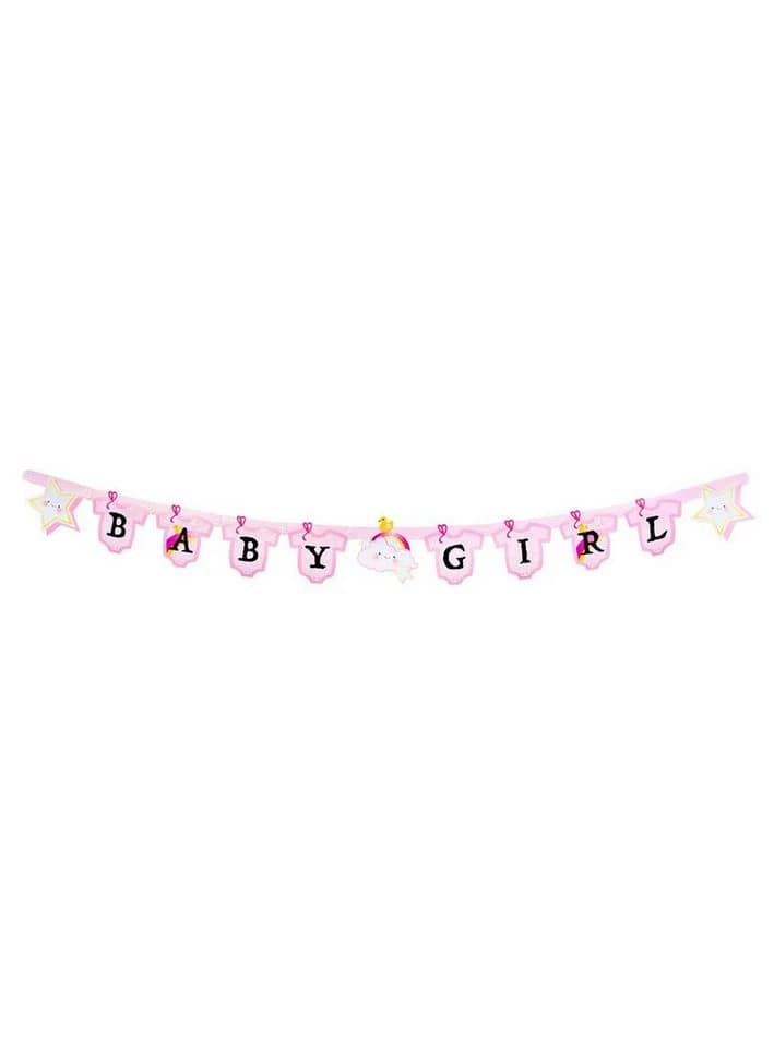 Boland Girlande Baby Girl Buchstabengirlande Rosa