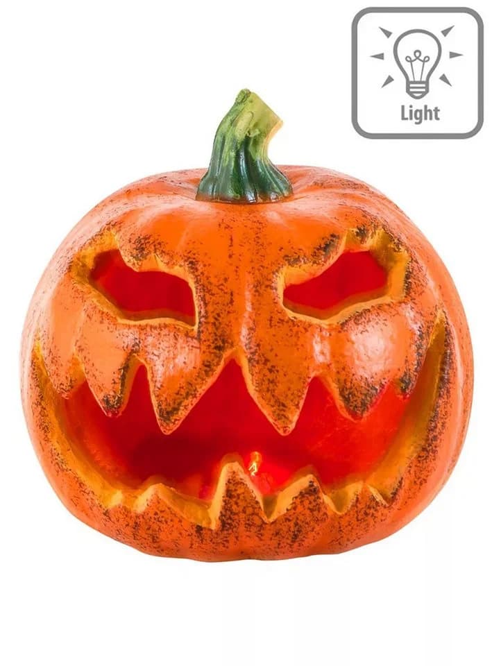 Boland Blinkender Halloween Kürbis Dekoobjekt Orange Kunststoff - Bild 2