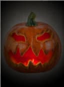 Boland Blinkender Halloween Kürbis Dekoobjekt Orange Kunststoff Bild 5