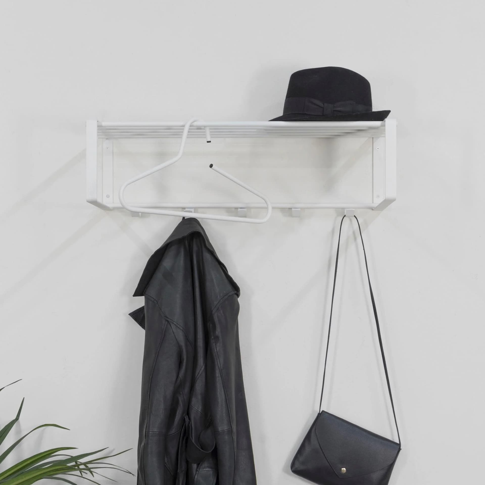 SPINDER DESIGN REX Wandgarderobe Weiß mit Hutablage
