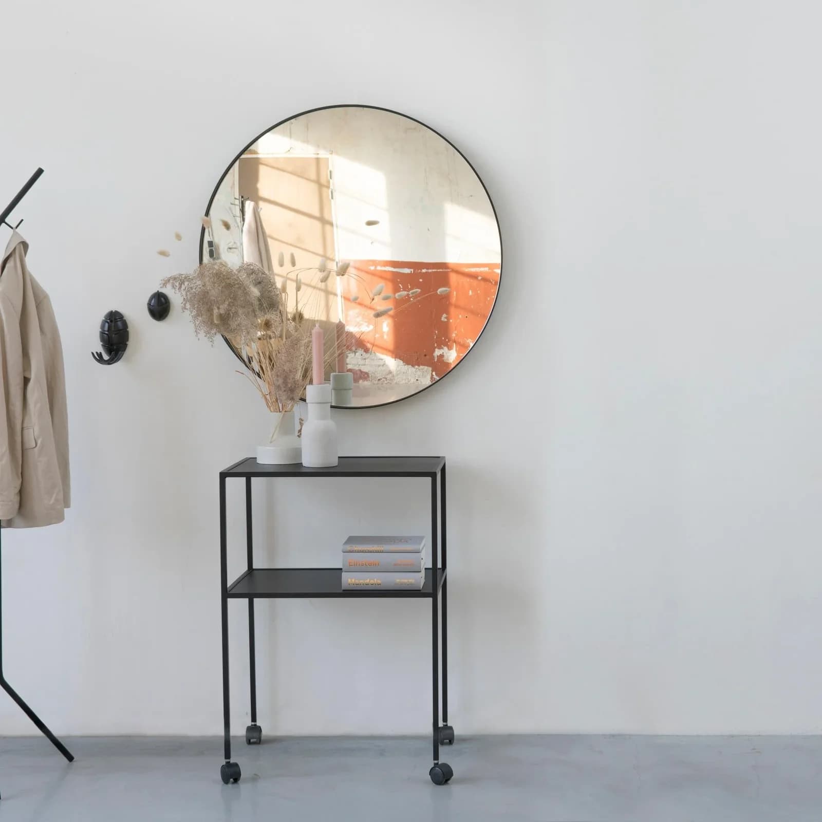 Wandspiegel SPINDER DESIGN Donna Schwarz Metall Spiegelglas