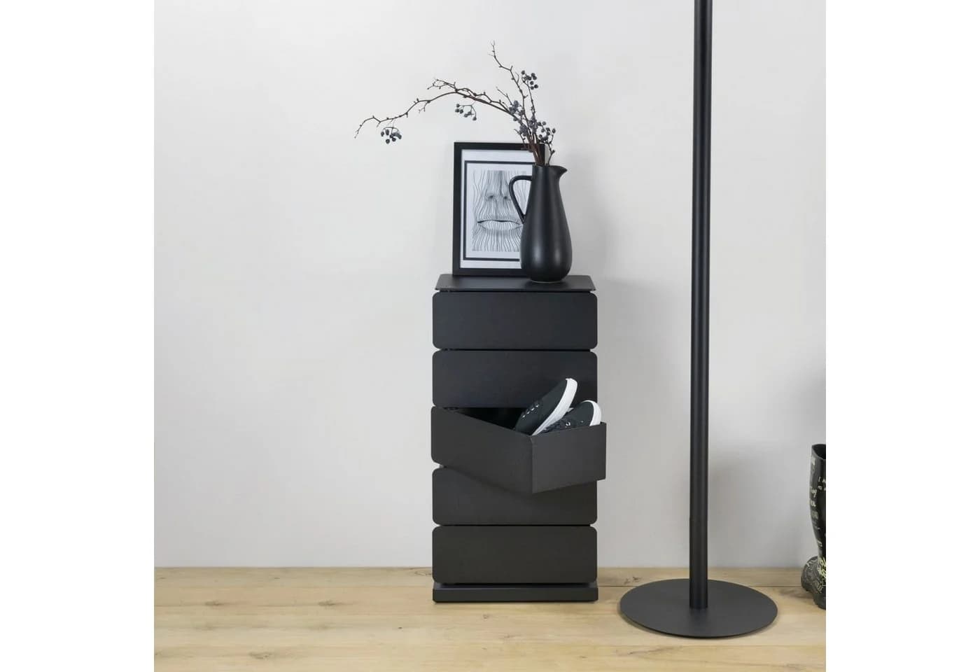 SPINDER DESIGN Kommode Joey Schwarz Metall 5 Türen - Bild 2