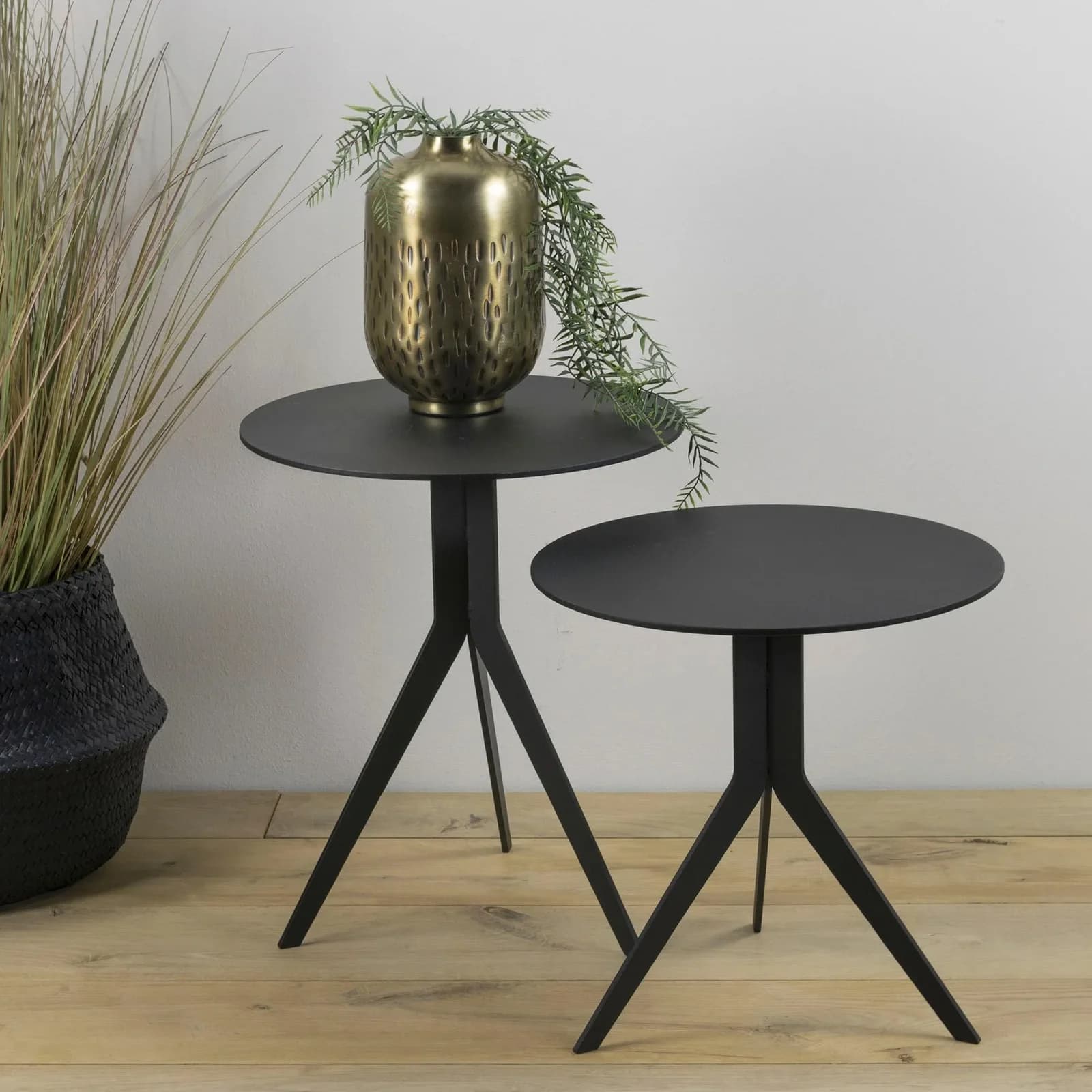 SPINDER DESIGN Beistelltisch Daley Schwarz Rund