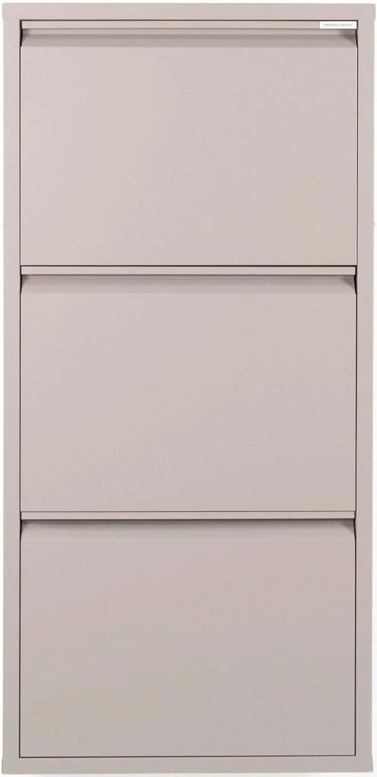 SPINDER DESIGN Schuhschrank Silky Taupe Metall Falttür