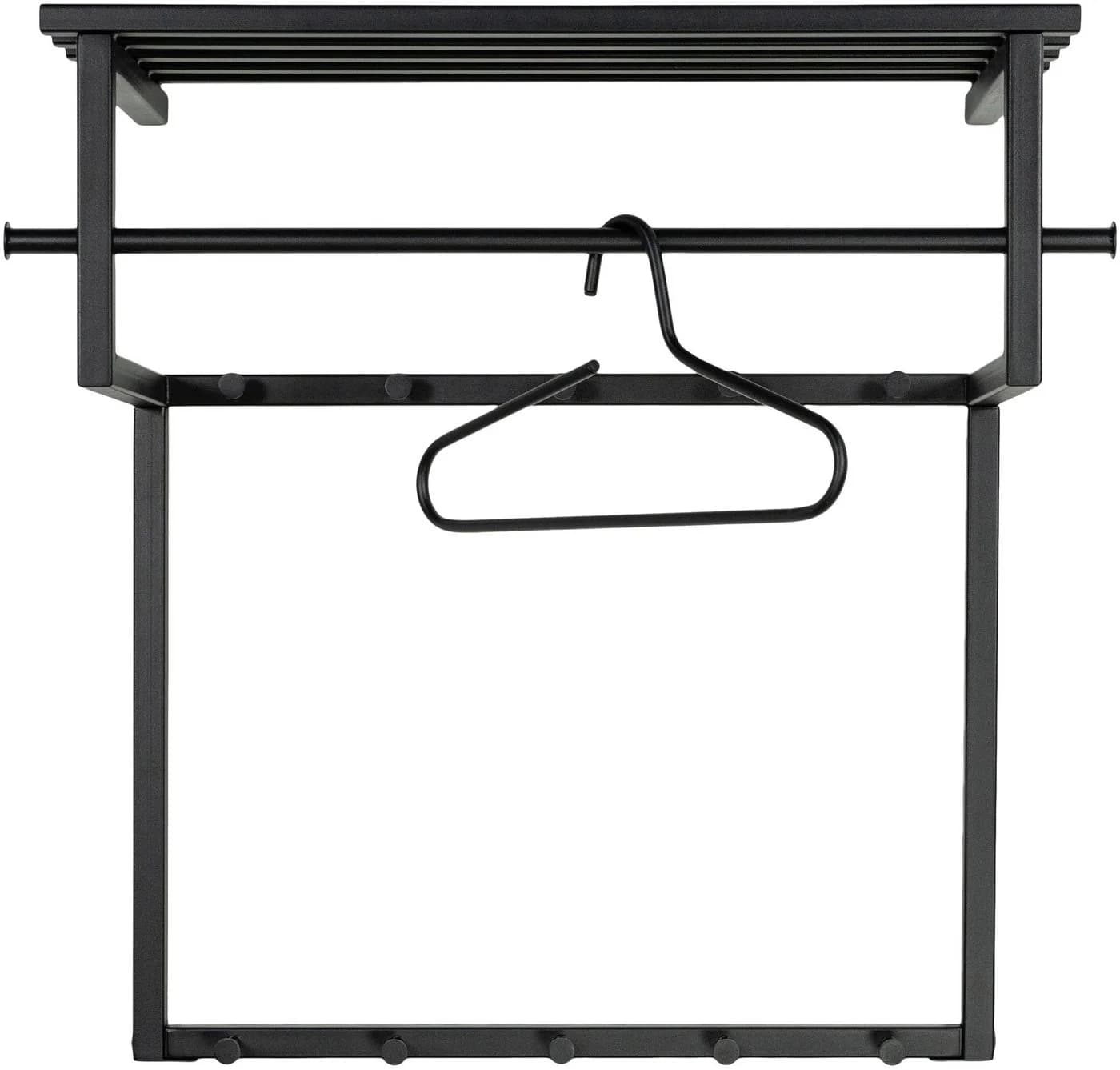 Garderobenleiste SPINDER DESIGN, Schwarz, 10 Haken, 34 cm tief - Bild 2