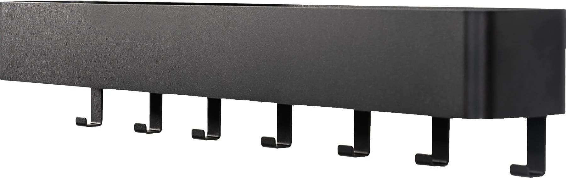 SPINDER DESIGN Garderobenhaken Multi 7 Schwarz 2-in-1 Wandregal
