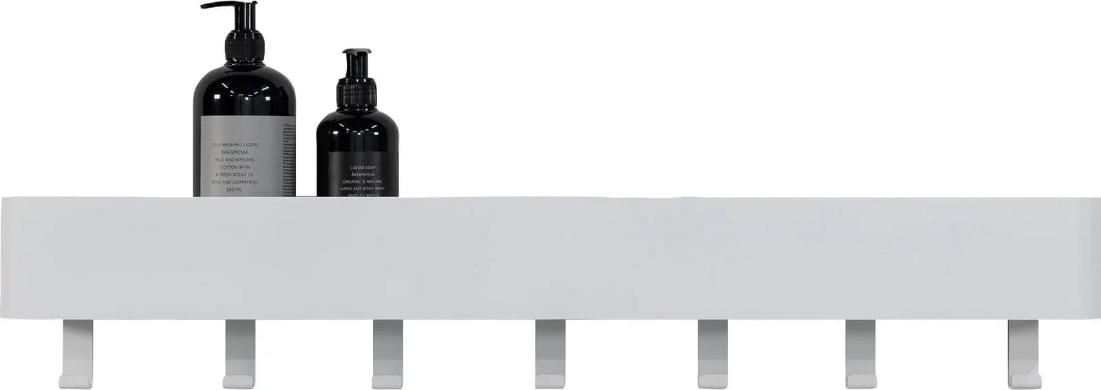SPINDER DESIGN Garderobenhaken Multi 7 Weiß 2-in-1 Wandregal