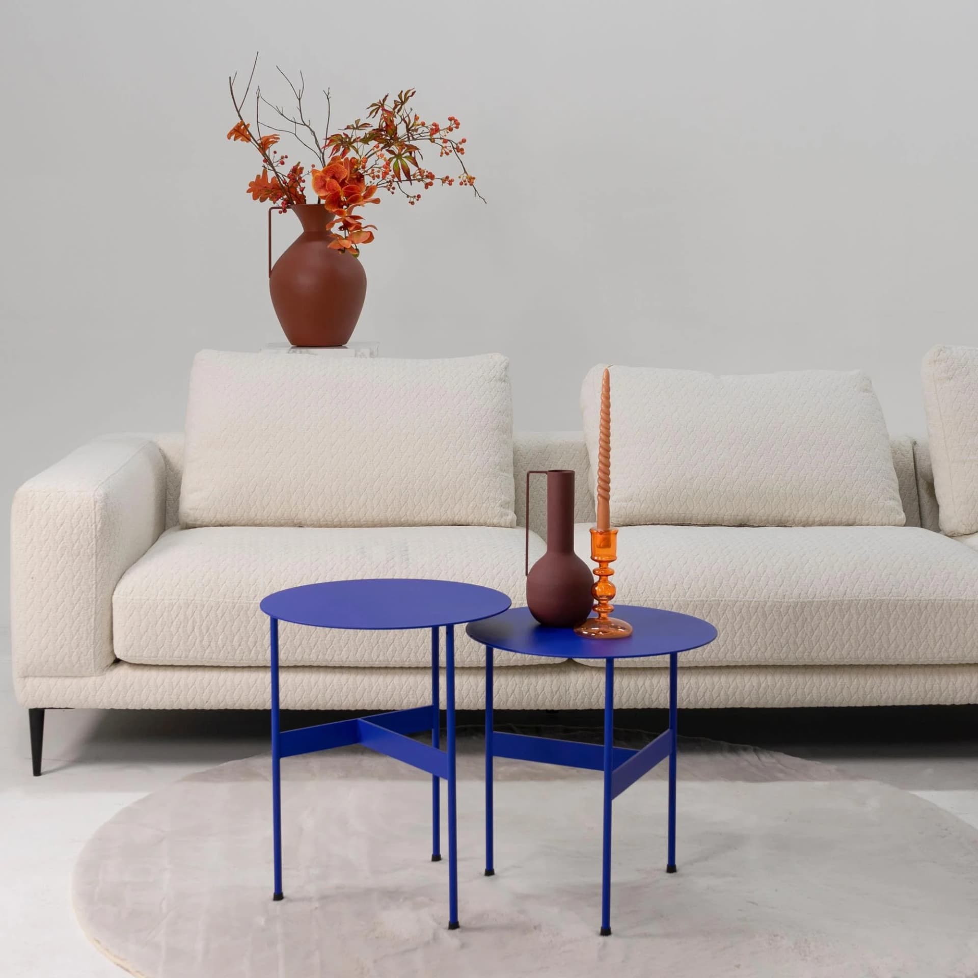Beistelltisch SPINDER DESIGN Mira Low Ultramarinblau Stahl